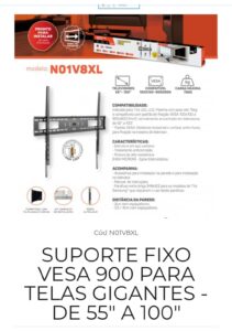 Suporte Fixo  Para Telas Gigantes 55 "A  100" N01v8 (ELG)