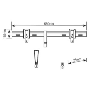 Suporte Fixo Ultra Slim para TVs de 32 a 70 Sbrl501 (Brasforma)
