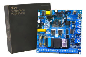 Kit Controle 3c E Placa Central 4020 Portão Eletrônico Nice Preto