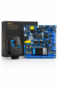 Kit Controle 3c E Placa Central 4020 Portão Eletrônico Nice Preto