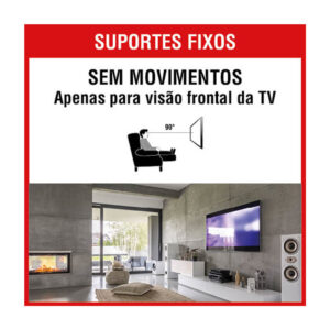 Suporte Fixo Ultra Slim para TV de  37 a 85  Sbrp604 (Brasforma)