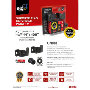 Suporte ELG para TV Universal  14 a 100 - UNI88 (ELG)